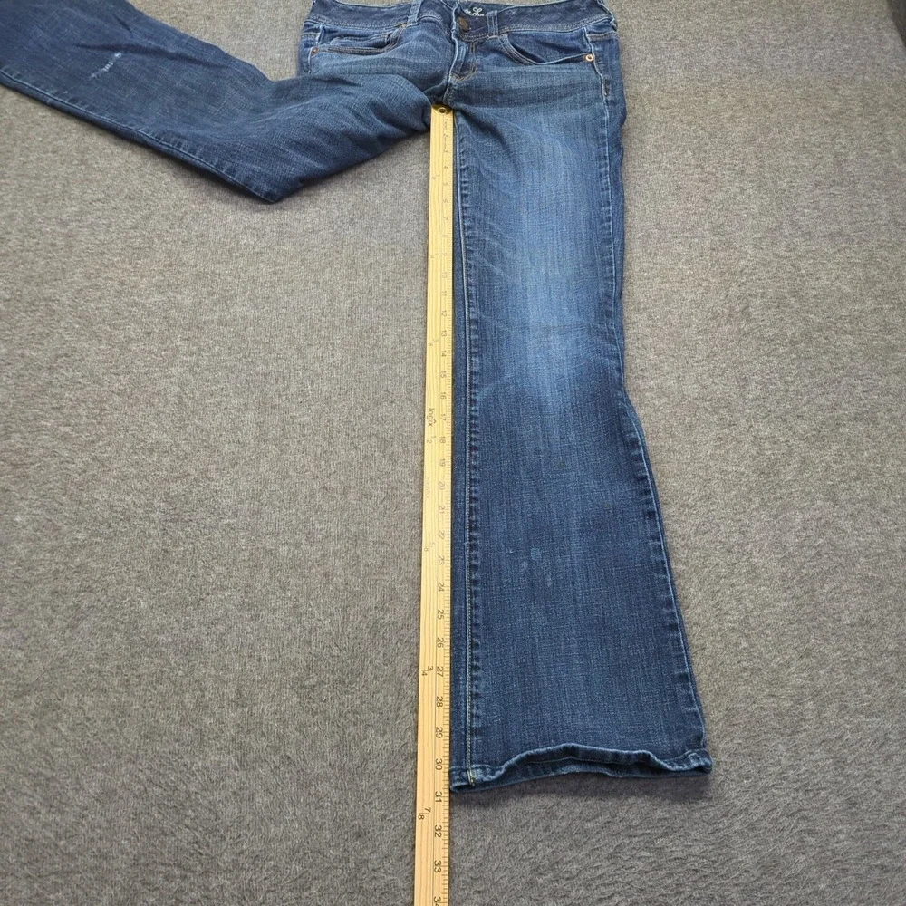 American Eagle Jeans Womens 8‎ Blue Original Boot Cut Stretch Faded Western